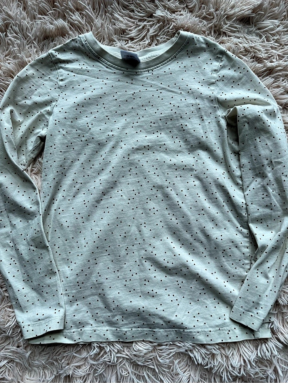 Hanna Andersson Dot T-Shirt Girls Long Sleeve Polka Dot Tee Size 10